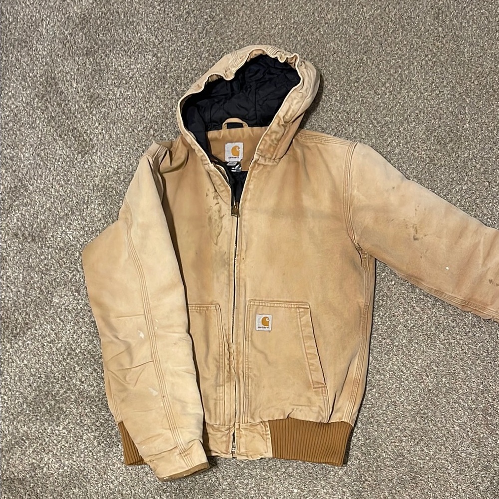 Carhartt Brown Hooded Work Jacket